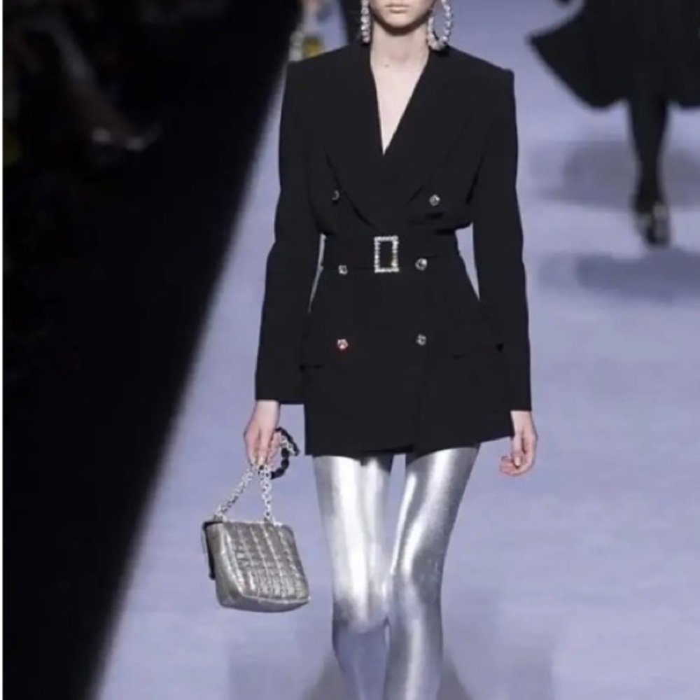 F/W 2018 TOM FORD black wool belted jacket dress SZ EU 36